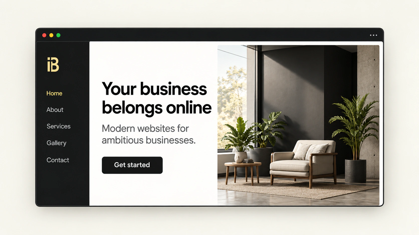 Online Website Builder interface concept
