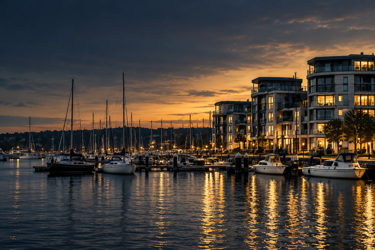 Illustrative Poole harbour scene